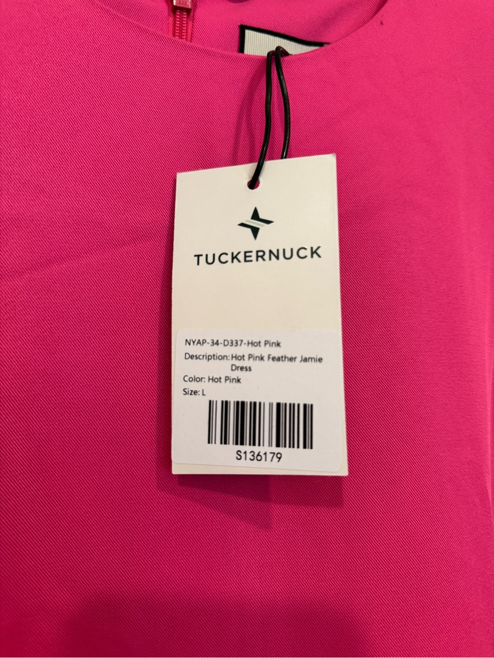 Tuckernuck Hot Pink Midi Dress with Side Slit - Picture 4 of 4